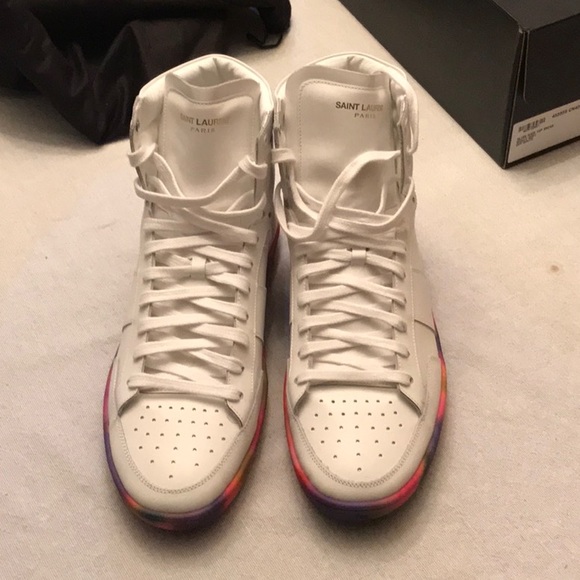 ❌SOLD❌Saint Laurent SL-10h high top sneakers size 10.5 - Picture 2 of 15